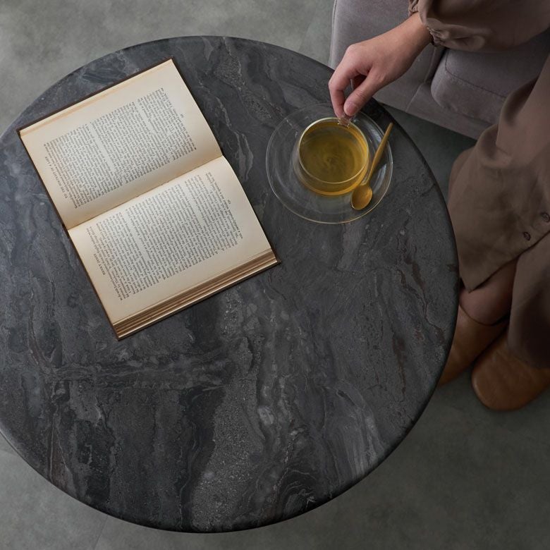 ローテーブル マーブル テーブル 天然木 センターテーブル W 60cm H