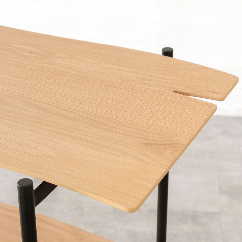 シェルフ 棚 3段 木製 スチール ナチュラル ブラウン W 108 × D 41