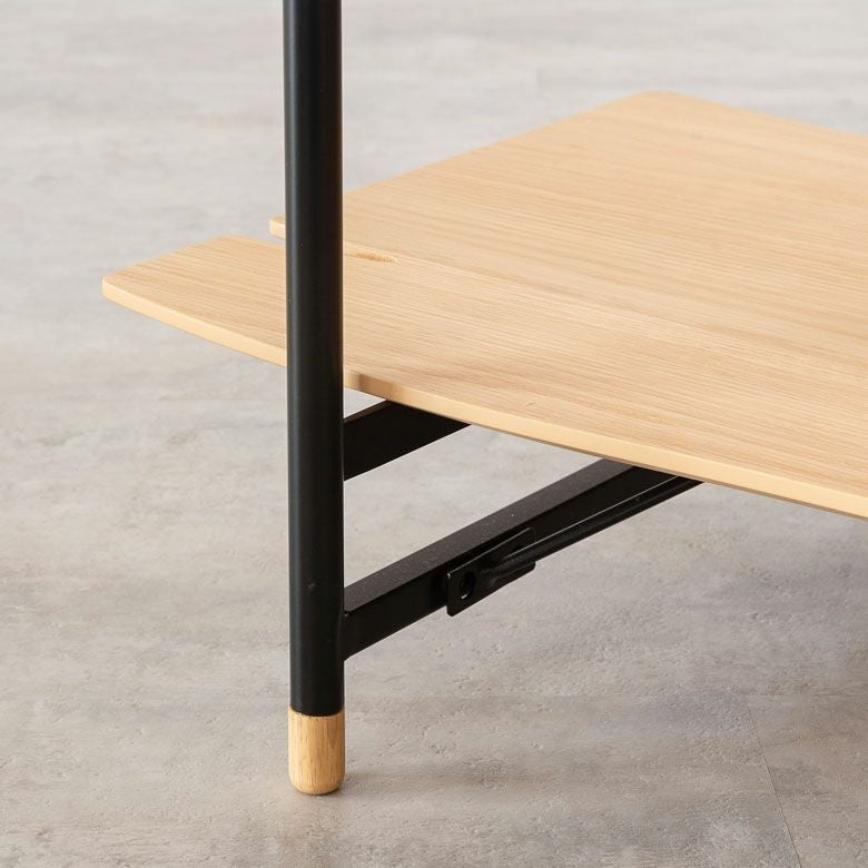 シェルフ 棚 3段 木製 スチール ナチュラル ブラウン W 108 × D 41