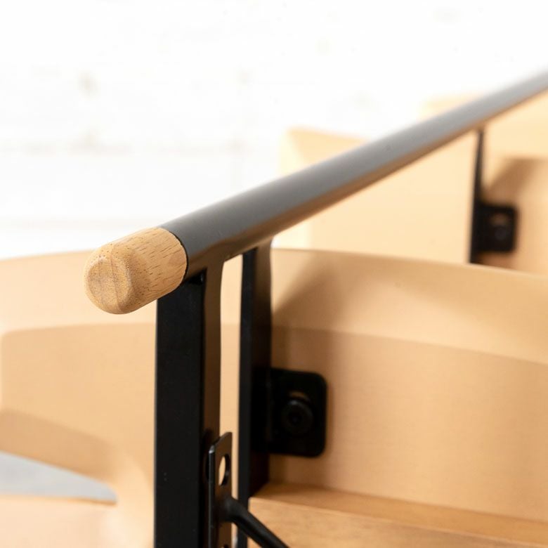 シェルフ 棚 3段 木製 スチール ナチュラル ブラウン W 108 × D 41