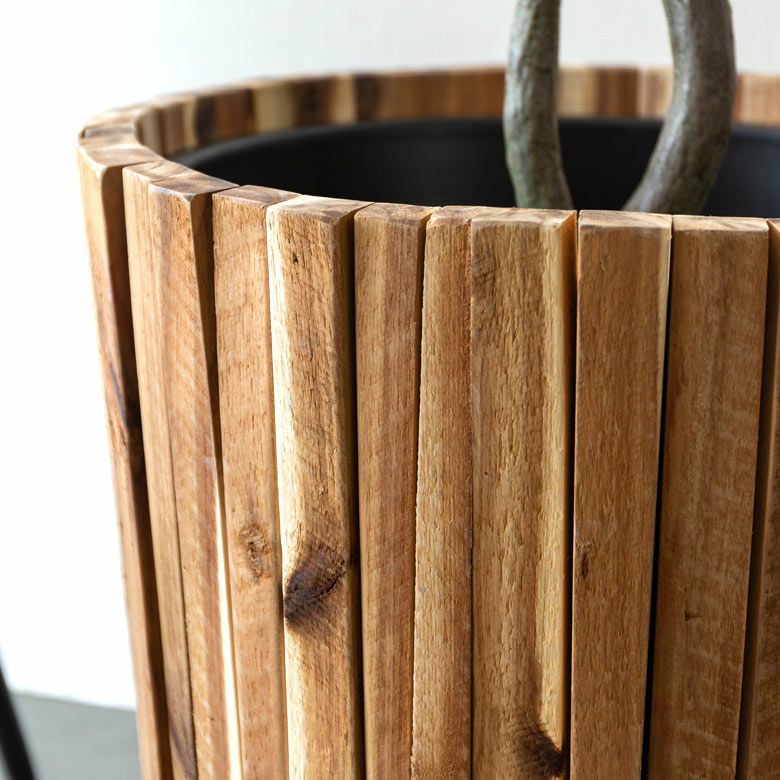 プランターカバー ウッドプランター ボックス カバー Lサイズ 9号鉢 W