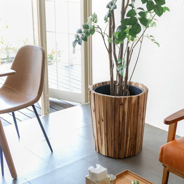 プランターカバー ウッドプランター ボックス カバー Lサイズ 9号鉢 W