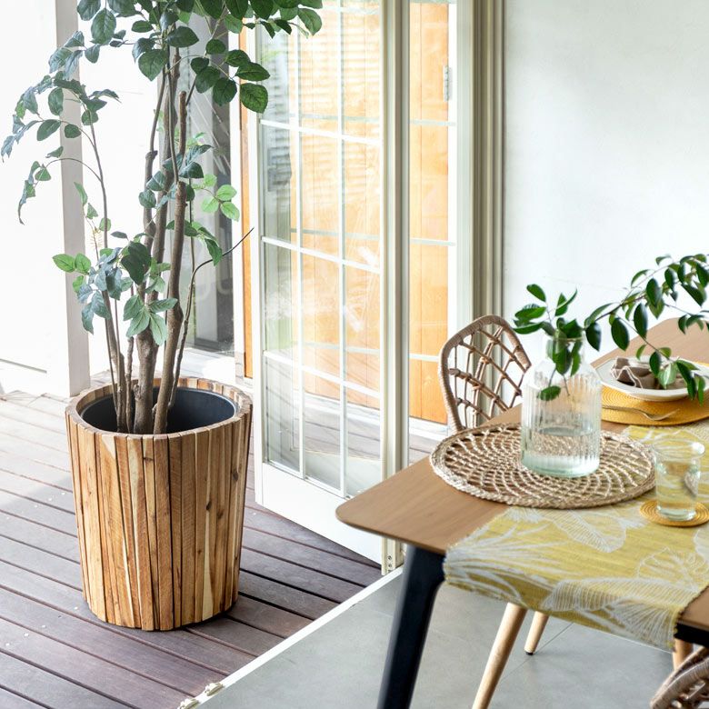 プランターカバー ウッドプランター ボックス カバー Lサイズ 9号鉢 W