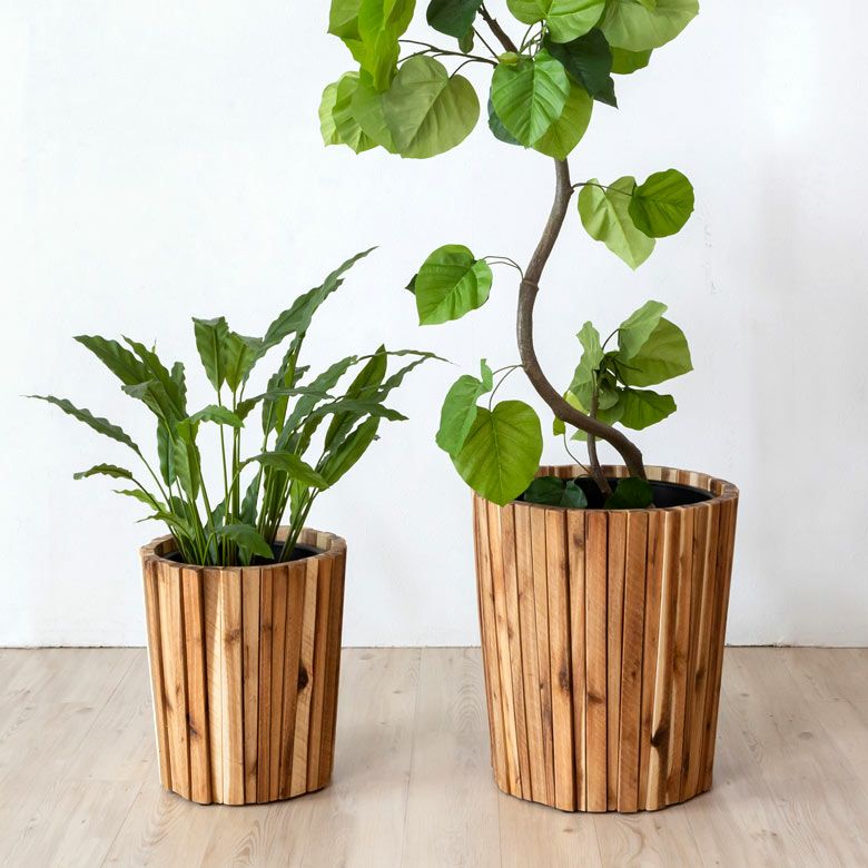 プランターカバー ウッドプランター ボックス カバー Mサイズ 7号鉢 W