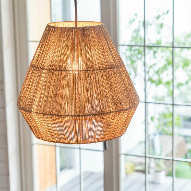 ペンダントライト ランプシェード ジュート 麻 1灯 口金E26 60W LED