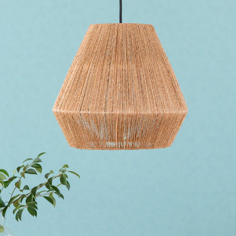 ペンダントライト ランプシェード ジュート 麻 1灯 口金E26 60W LED