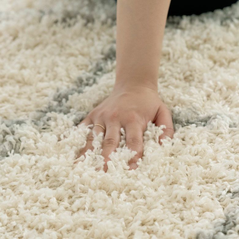 ラグ マット 絨毯 約200×250cm アイボリー ベニワレン柄 撥水 ラグ マット 絨毯 約200×250cm アイボリー ベニワレン柄 撥水の通販 by