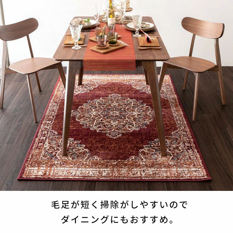 ラグ ラグマット 約 130×190cm エジプト製 ペルシャ 絨毯風 メダリオン