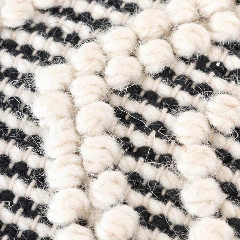 プフ クッション オットマン スツール ブラック 黒 W 55cm D 55cm H