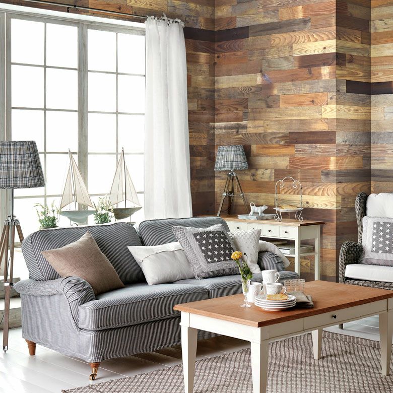 古材ウッドウォールパネル エイジドワイドプランク [83213]【 ウォール