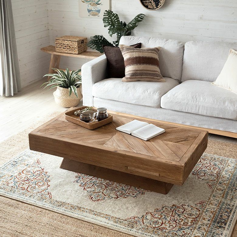 センターテーブル テーブル 木製 W 125 × D 65 cm 長方形 [91520