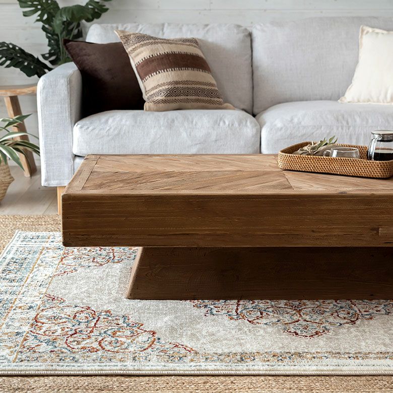 センターテーブル テーブル 木製 W 125 × D 65 cm 長方形 [91520