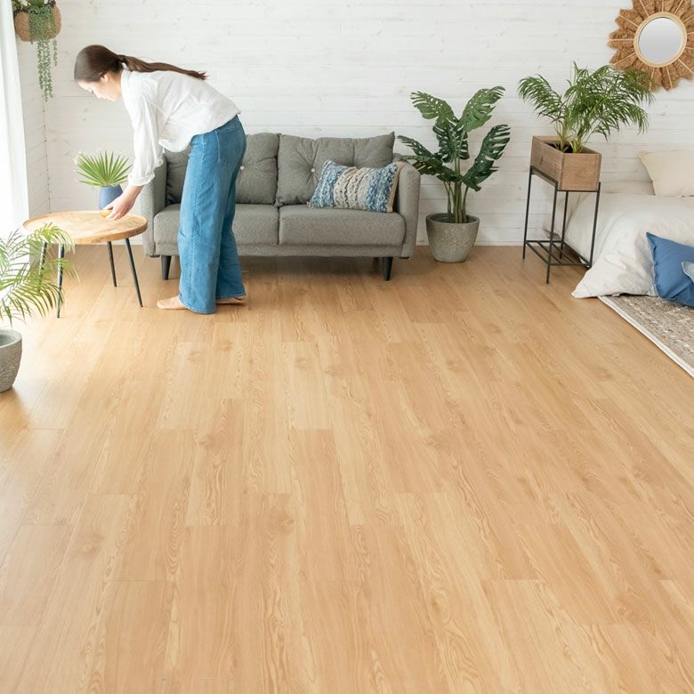 フロアタイル 置くだけ 貼ってはがせる 接着剤不要 敷くだけ 72枚