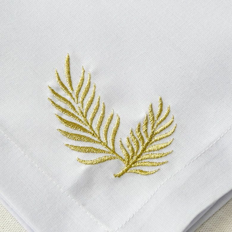 ベトナム職人刺繍のオリジナルテーブルナプキン Gio ha 約W46×D46cm