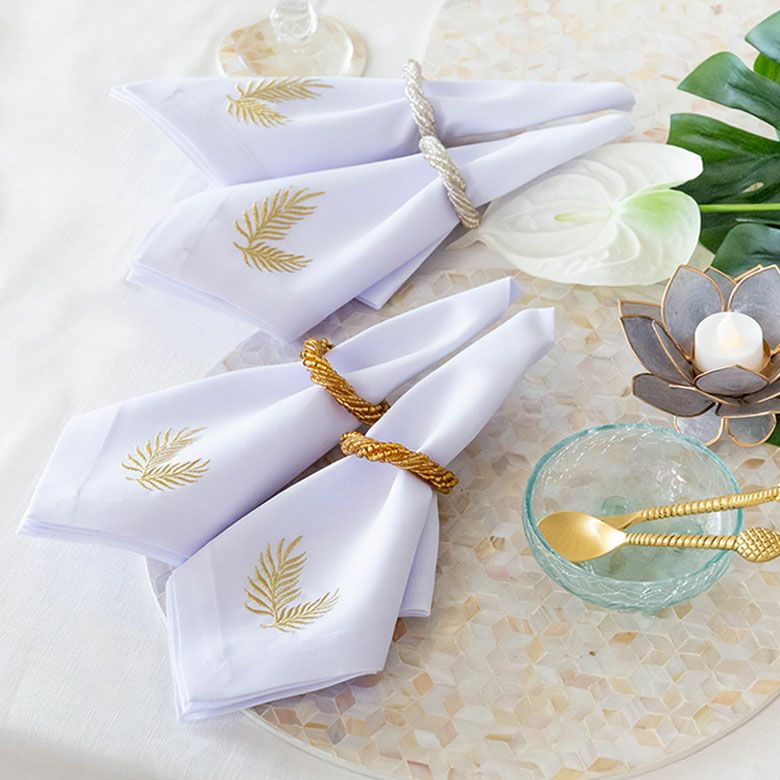 メール便対応】 ナプキン ナフキン マルチクロス ベトナム 刺繍 約 W