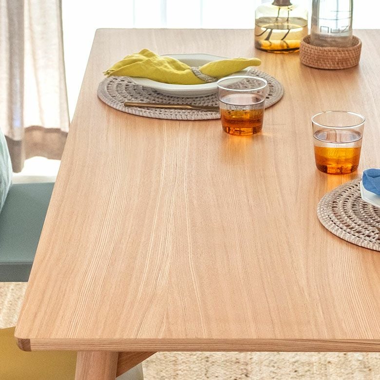 ダイニングテーブル 4人掛け 木製 W 150 D 80 ナチュラル ブラウン