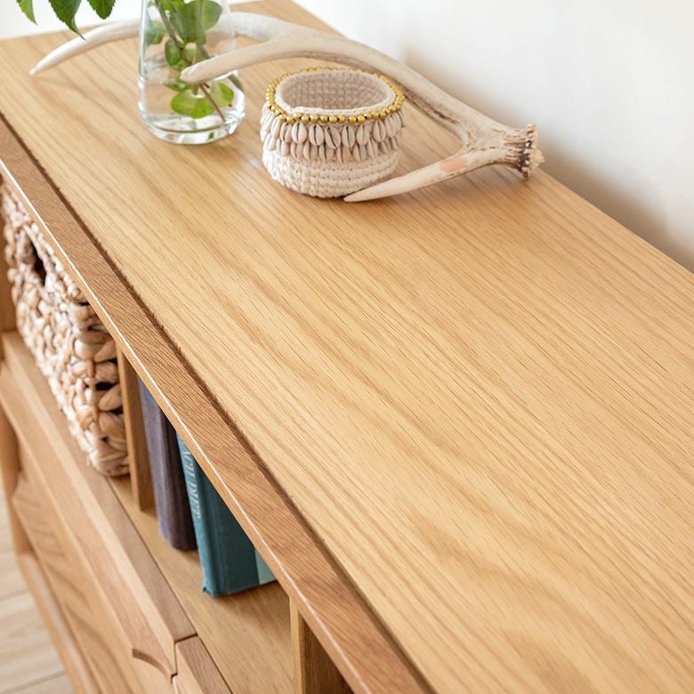 チェスト 木製 引き出し 4杯 オープンタイプ W 100 × D 34 × H 72 cm