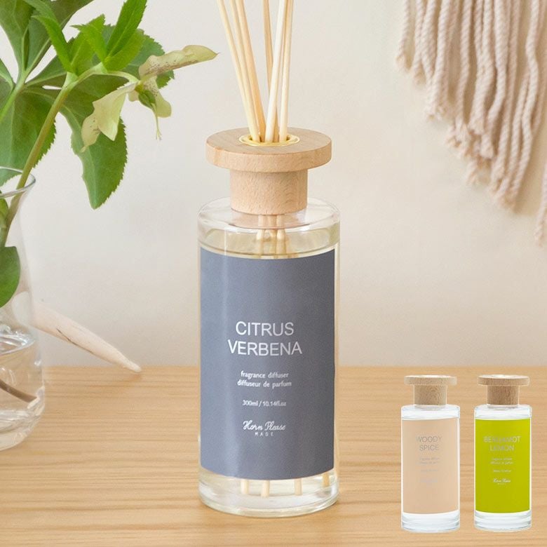 ディフューザー リードタイプ フレグランスオイル 300ml ガラス ウッド