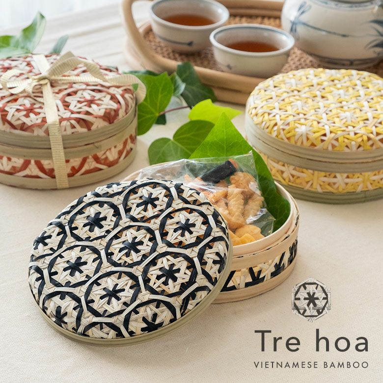 収納ボックス バンブー 蓋つき ボックス ケース W 16cm D 16cm H 6cm
