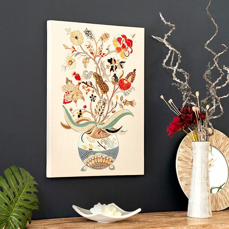 アートパネル シノワ キャンパス パネル エキゾチック 花 鳥 神秘的 約