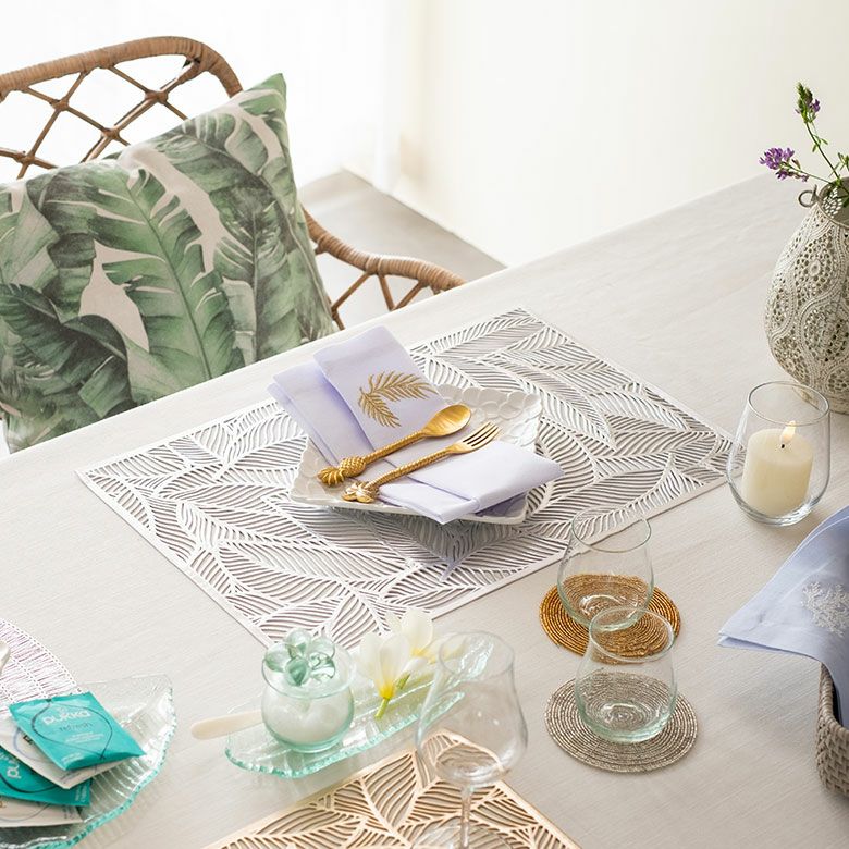 メール便対応】ランチョンマット プレースマット リーフ 葉っぱ柄