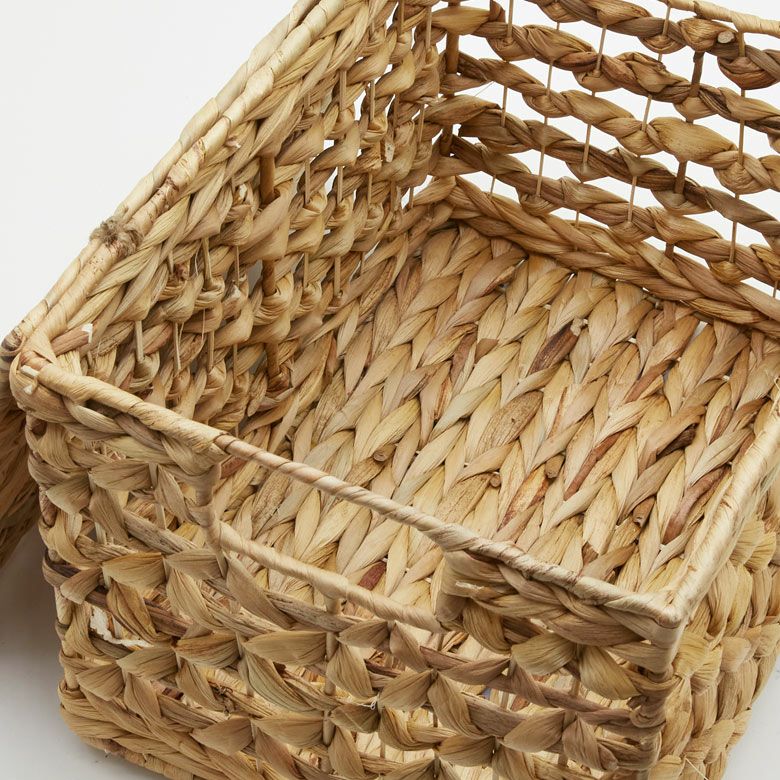 かご バスケット ふた付き 持ち手 ウォーターヒヤシンス 深型 Mサイズ