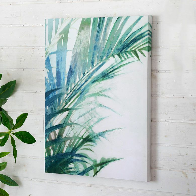 アートパネル Tropical leaves 南国の葉 キャンバス アート 幅45cm 高