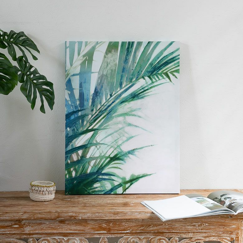アートパネル Tropical leaves 南国の葉 キャンバス アート 幅45cm 高