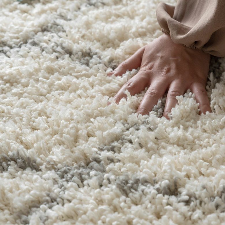 ベニオワレン風シャギーラグ 100×140cm モロカンデザイン カーペット