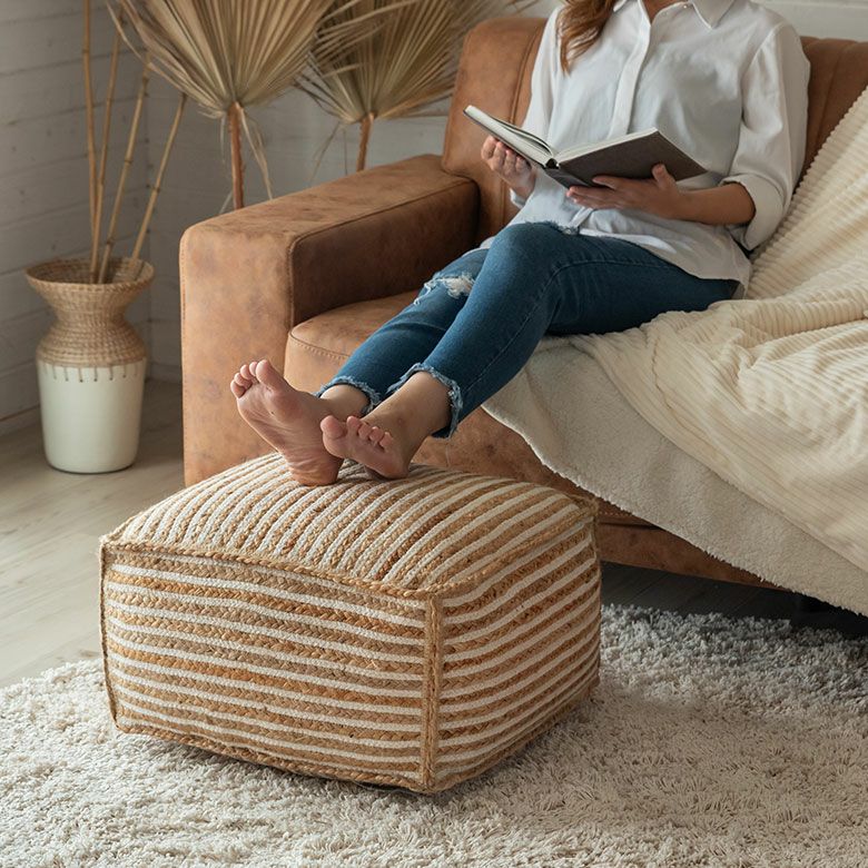 プフ スツール オットマン プーフ フロアスツール 四角 スクエア