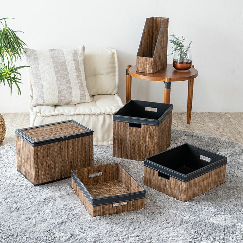 収納ボックス フタ付き 折りたたみ パームリディ 約W36×D24×H24cm