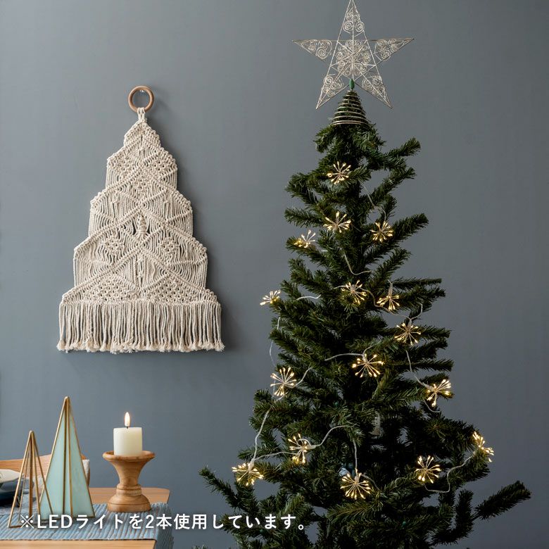 LEDライト クリスマス 電飾 LED ガーランド 190cm コッパー シルバー