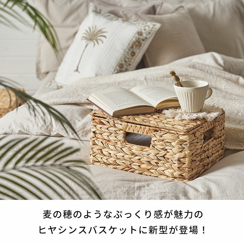 かご バスケット 蓋付き Mサイズ 収納バスケット フタ付き 約 W 33 cm