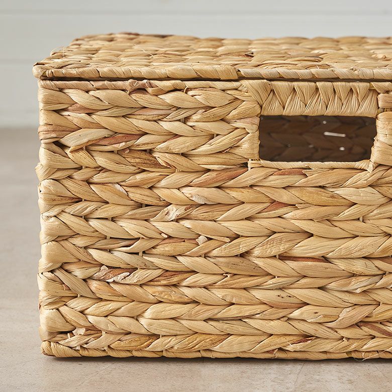 かご バスケット 蓋付き Lサイズ 収納ボックス フタ付き 約 W 43 cm D