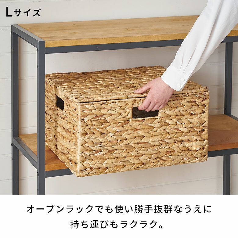 かご バスケット 蓋付き M L 2個セット 収納バスケット 収納ボックス