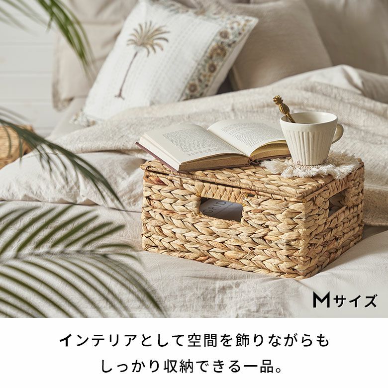かご バスケット 蓋付き M L 2個セット 収納バスケット 収納ボックス