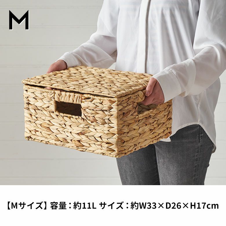 かご バスケット 蓋付き M L 2個セット 収納バスケット 収納ボックス