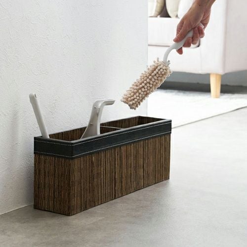 スリッパラック スリム 仕切り付き パームリディ フェイクレザー製