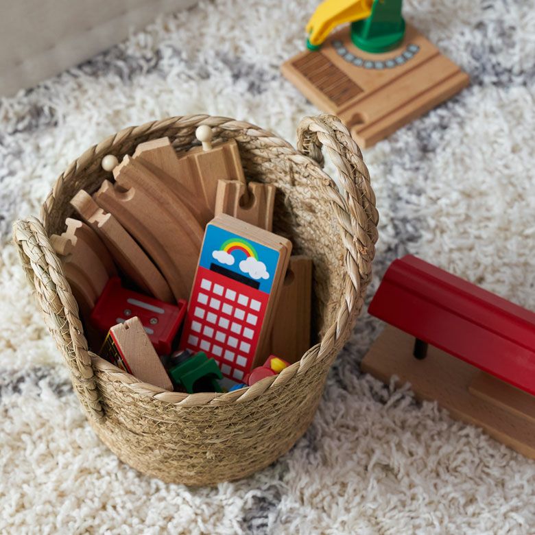 プランターカバー 植木鉢カバー バスケット 持ち手付き ラッシュ製