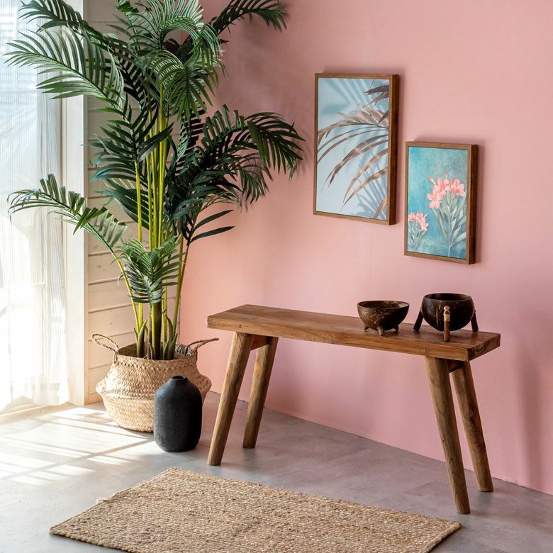 ベンチ ウッドベンチ 古材 チーク ウッド 約 W 75.5 × D 20 × H 39 cm