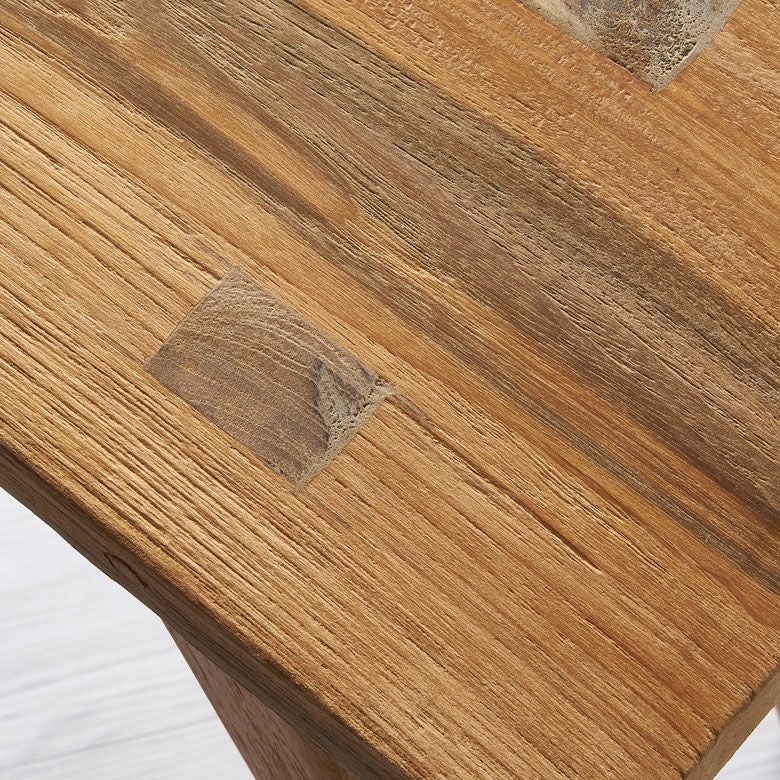 ベンチ ウッドベンチ 古材 チーク ウッド 約 W 75.5 × D 20 × H 39 cm