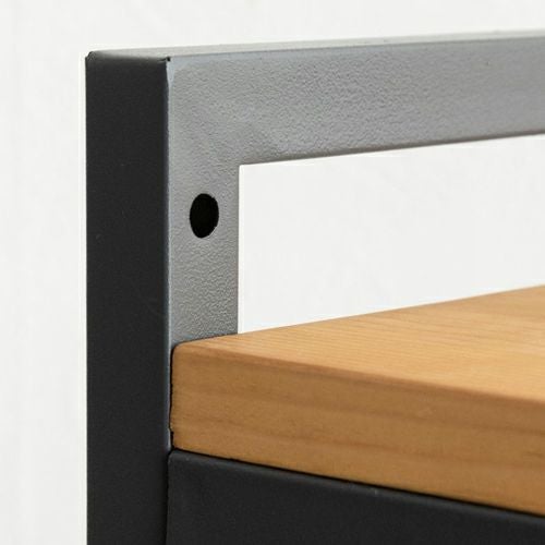 アイアン棚 オープンラック 6段 木製 アイアン 棚 本棚 幅44cm 奥行35cm 高さ180cm