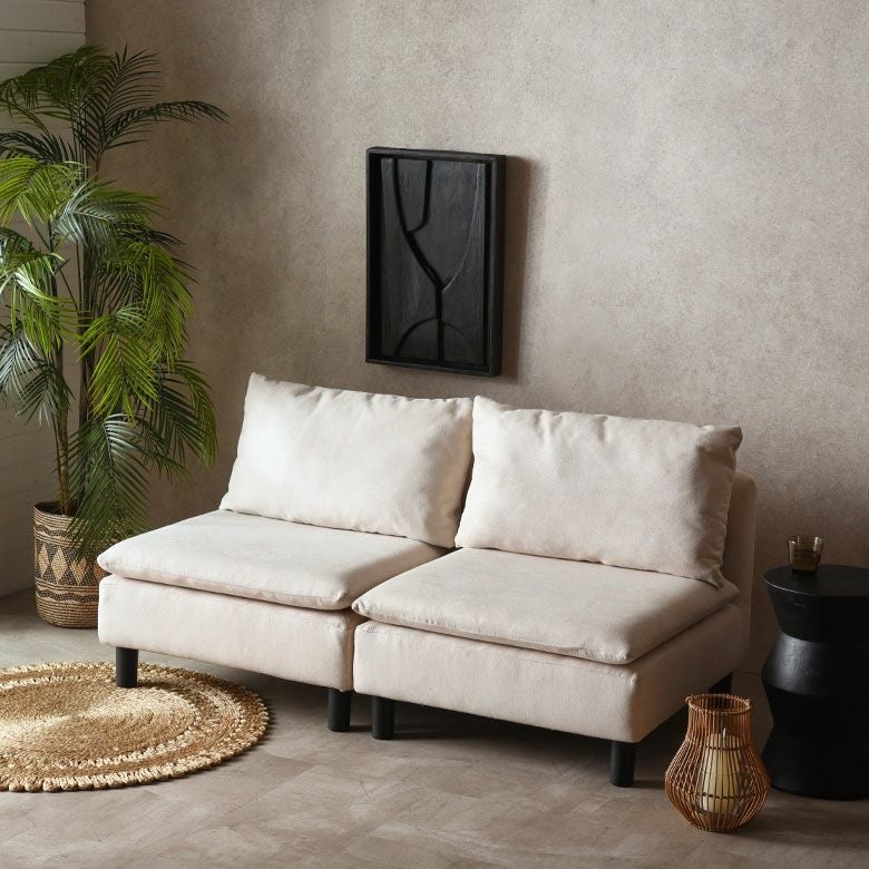 ソファ 一人掛け 背もたれあり 肘掛け無し 脚付き ベンチチェア