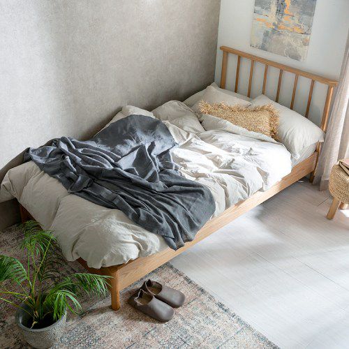 ベッド シングルベッド 寝具 W 110cm D 203cm ヘッドボード付き