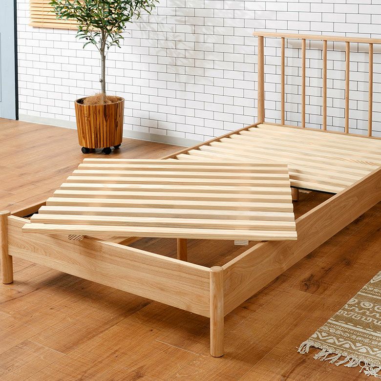 ベッド シングルベッド 寝具 W 110cm D 203cm ヘッドボード付き