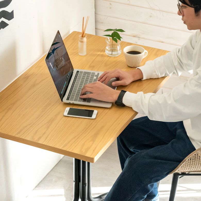 ②★カウンターテーブル★W182cm 木製 ナチュラル W182cm 北欧 カフェ センターテーブル コーヒーテーブル パソコンデスク カフェ風テーブル 木製 スチール ナチュラル ブラウン 長方形 W 100