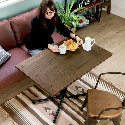 カフェ風テーブル Bryce ブライス ダイニングテーブル 1本脚 70 カフェ