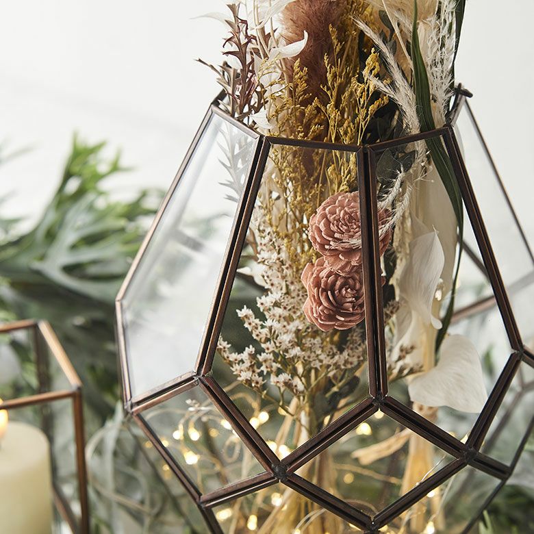 インテリアライト ガラス 真鍮 多面体 ソケット口金E26 PSEマーク取得