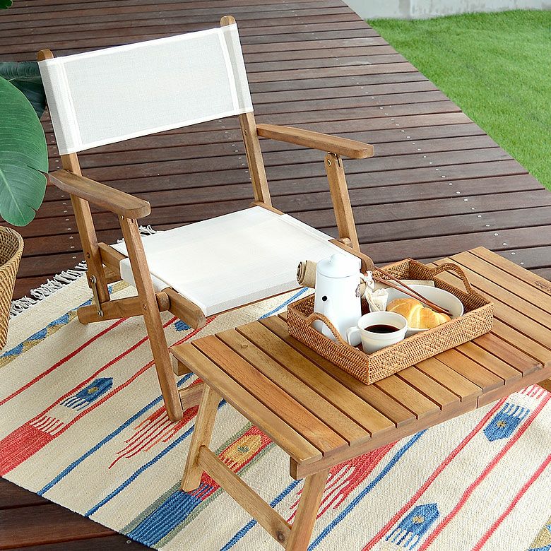 天然木のガーデンチェア チェア おしゃれ 折り畳み フォールディング