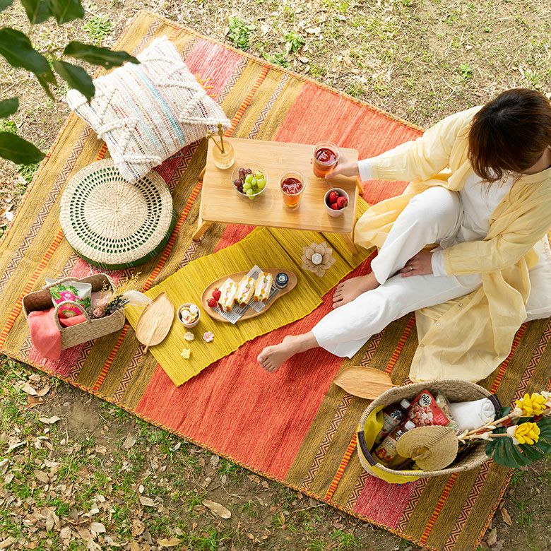 テーブル ローテーブル サイドテーブル バンブー 竹 折りたたみ 可動式